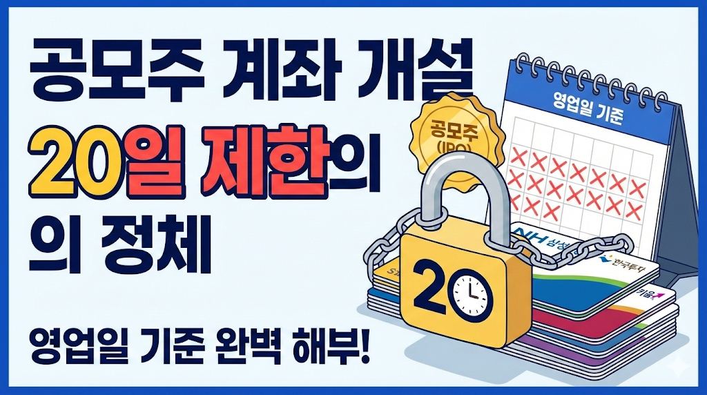 증권사별 공모주 계좌 개설 20일 제한의 정체