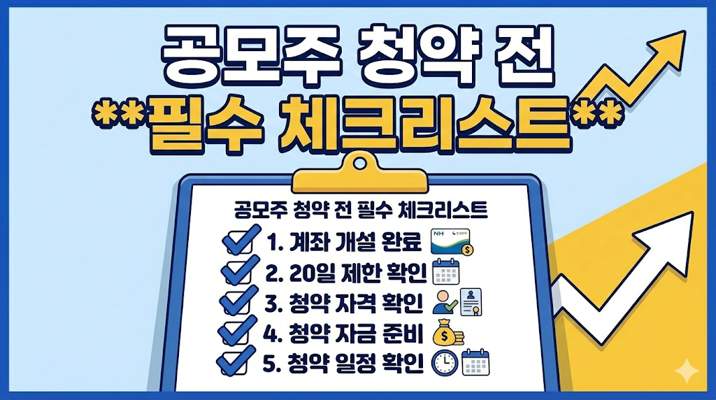 공모주 청약 전 필수 체크리스트