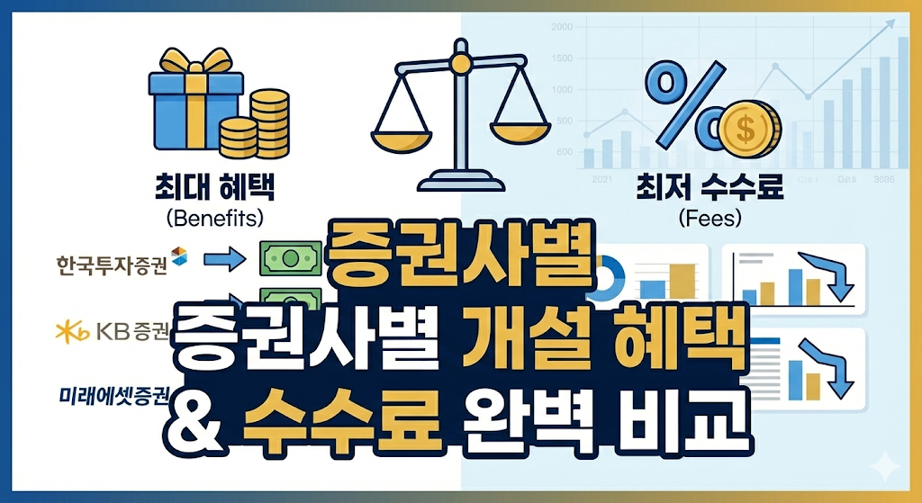 증권사별 개설 혜택 및 수수료 비교