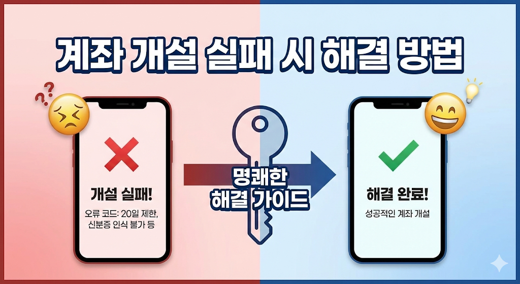 계좌 개설 실패 시 해결 방법