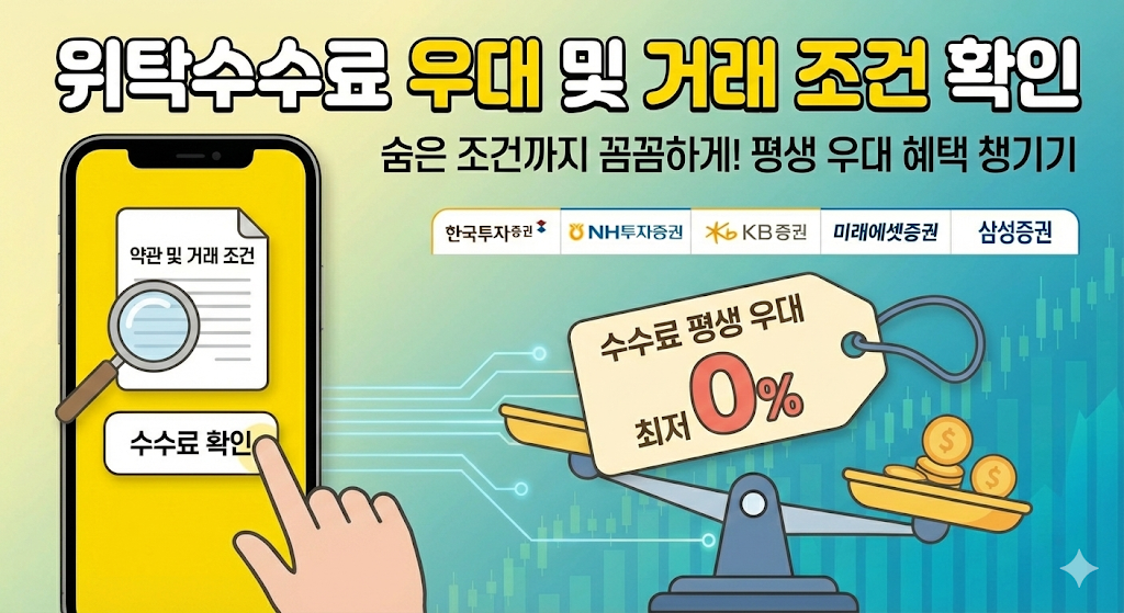 위탁수수료 우대 및 거래 조건 확인