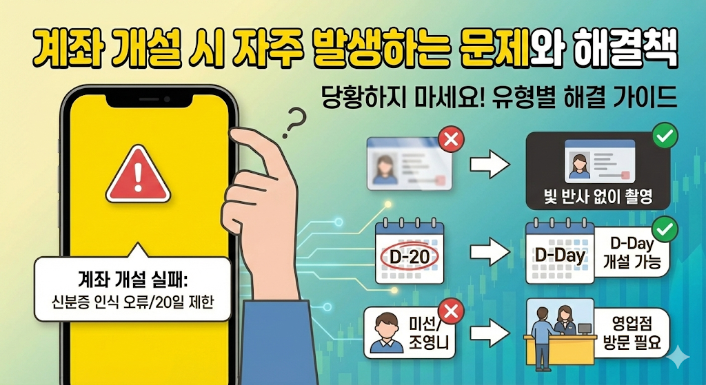 계좌 개설 시 자주 발생하는 문제와 해결책