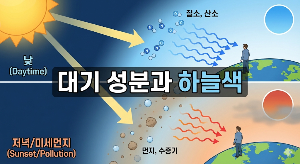 대기 성분이 하늘색에 미치는 영향
