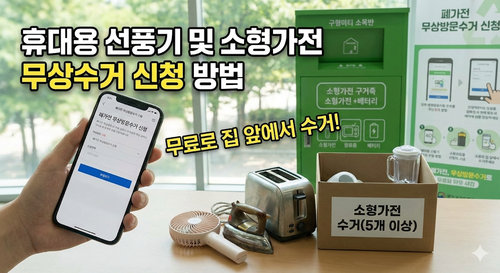 휴대용 선풍기 및 소형가전 무상수거 신청 방법