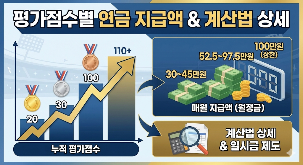 평가점수별 연금 지급액 및 계산법 상세