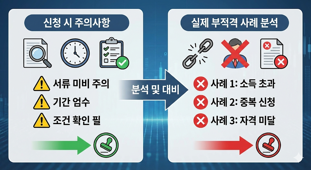 신청 시 주의사항과 실제 부적격 사례 분석