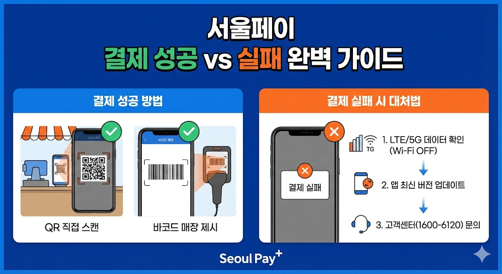 서울페이 가맹점 결제 방법 및 실패 시 대처법