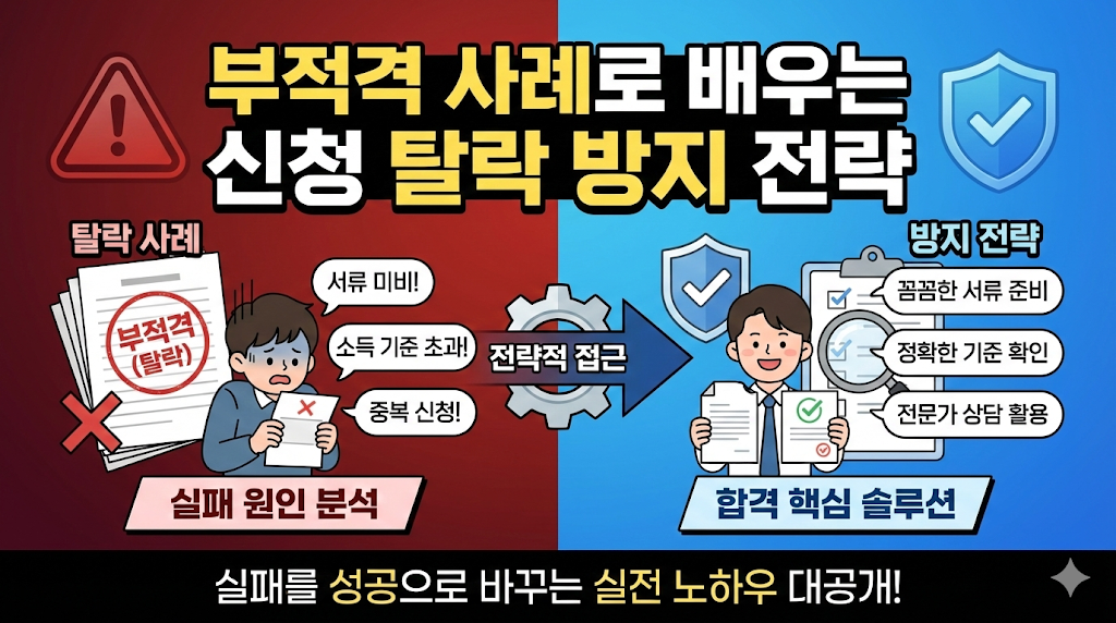 부적격 사례로 배우는 신청 탈락 방지 전략