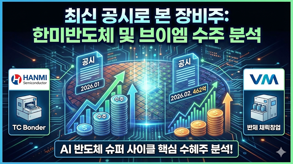 최신 공시로 본 장비주: 한미반도체 및 브이엠 수주 분석