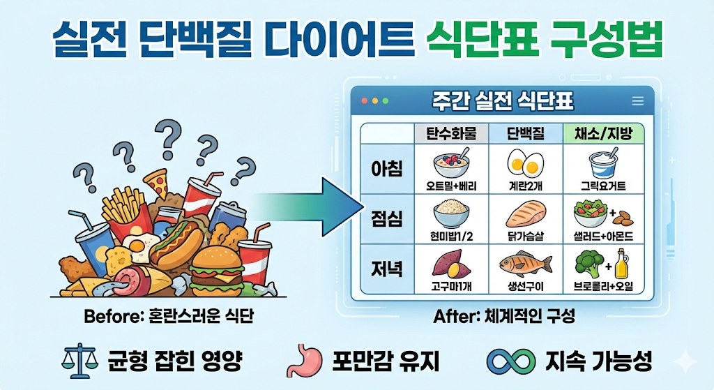 효과적인 단백질 다이어트 식단 가이드