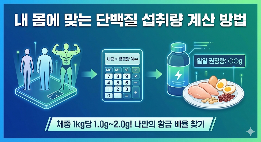 내 몸에 맞는 단백질 섭취량 계산 방법