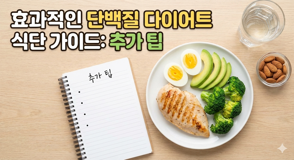 효과적인 단백질 다이어트 식단 가이드 추가 팁