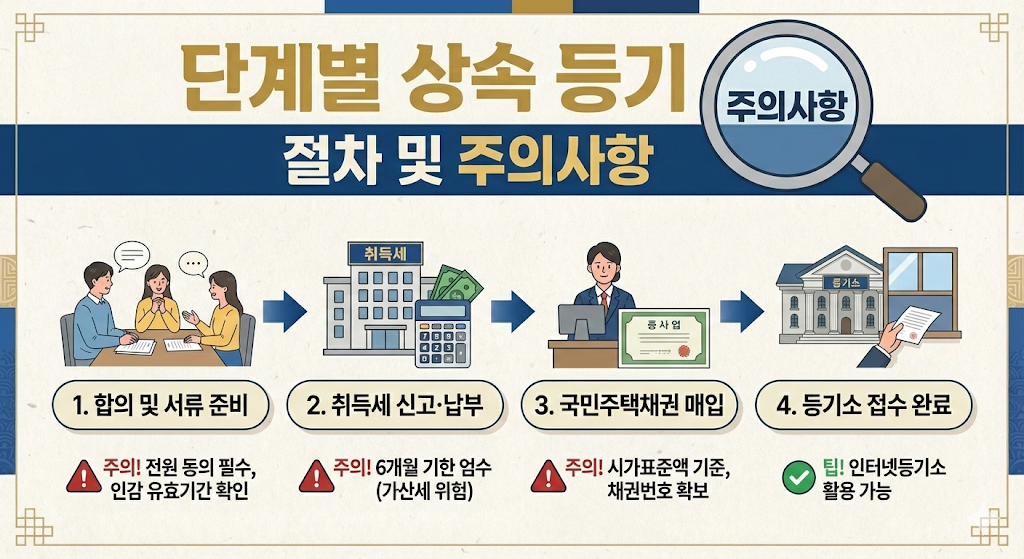 단계별 상속 등기 절차 및 주의사항
