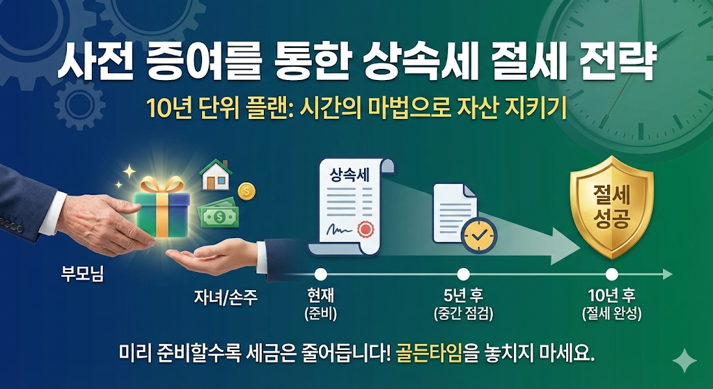 사전 증여를 통한 상속세 절세 전략(10년 단위 플랜)