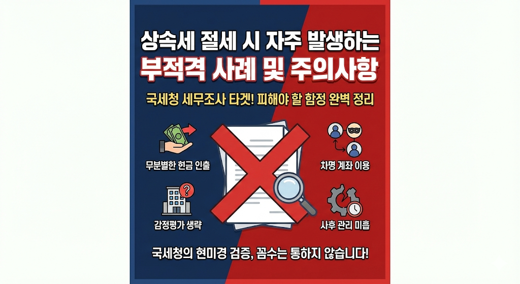 상속세 절세 시 자주 발생하는 부적격 사례 및 주의사항