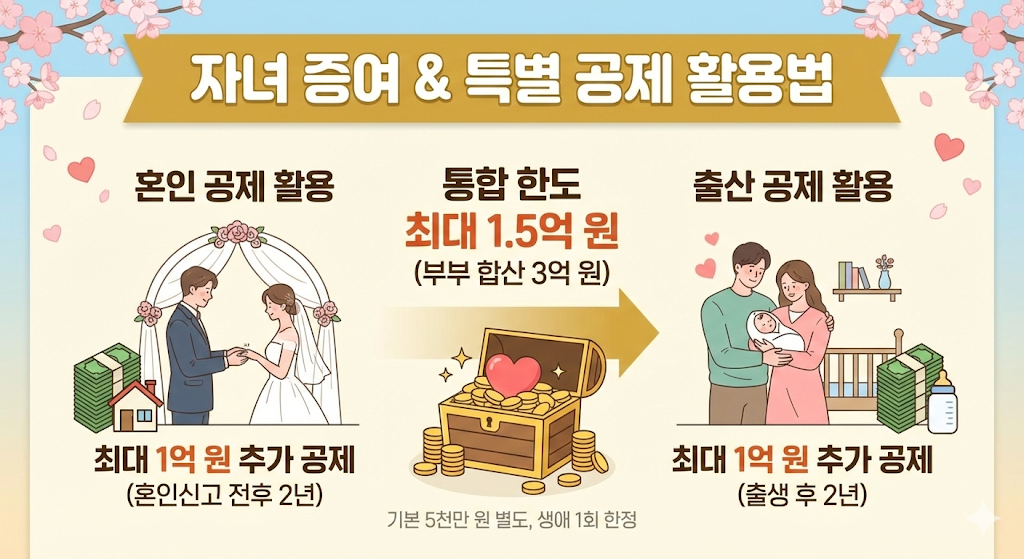 자녀 증여 방법 및 혼인·출산 특별 공제 활용법