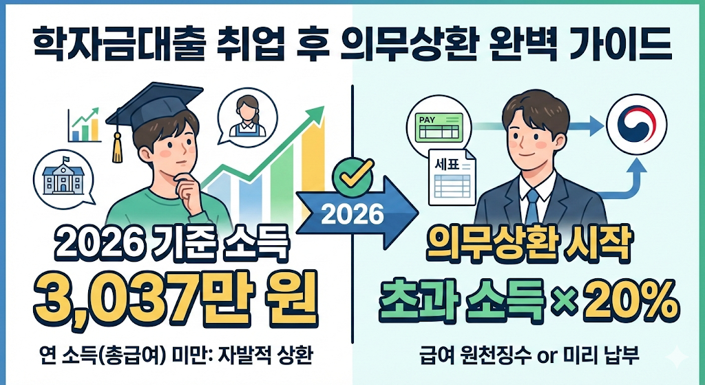 학자금대출 상환 취업 후 의무상환 기준