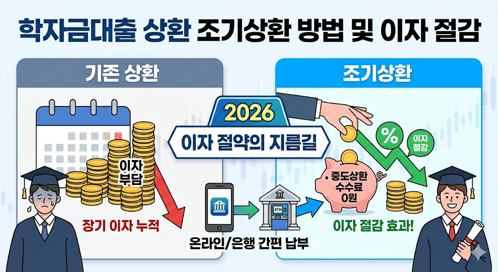 학자금대출 상환 조기상환 방법 및 이자 절감