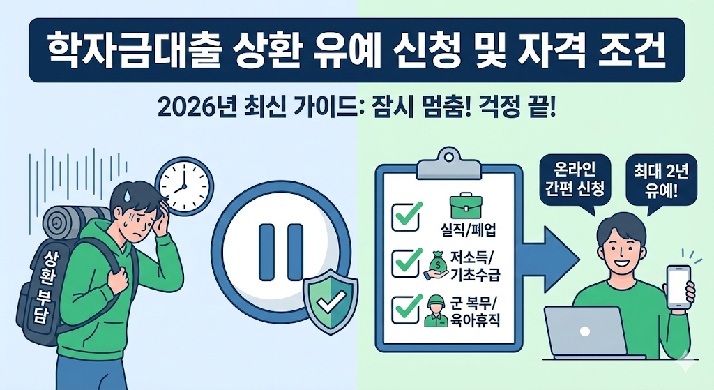 학자금대출 상환 유예 신청 및 자격 조건