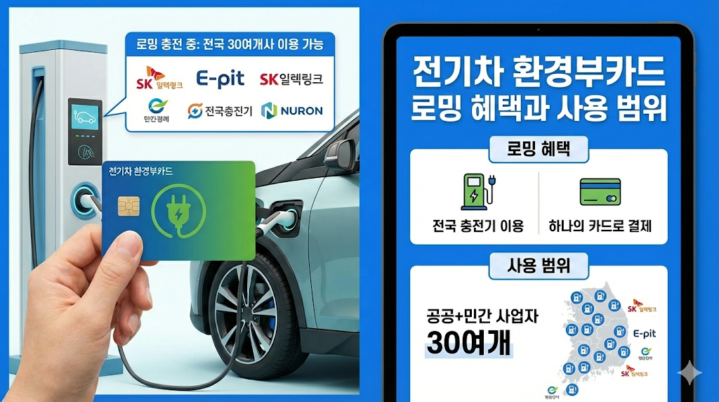 전기차 환경부카드 로밍 혜택과 사용 범위