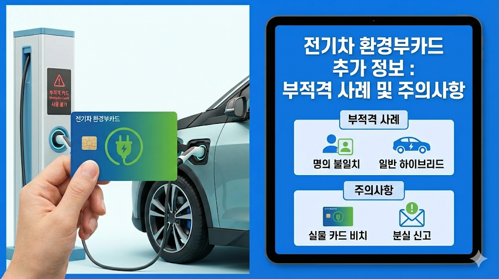 전기차 환경부카드 추가 정보: 부적격 사례 및 주의사항