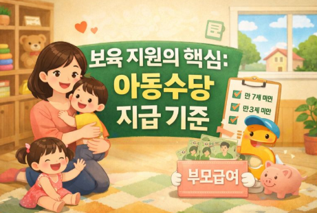 보육 지원의 핵심: 아동수당 지급 기준