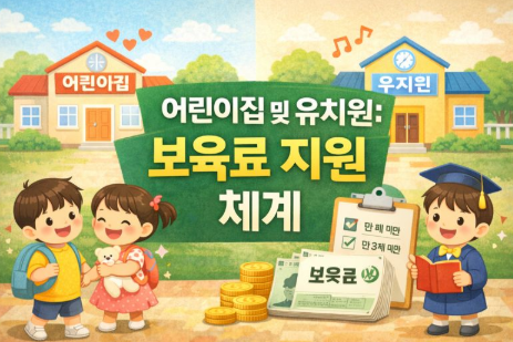 어린이집 및 유치원: 보육료 지원 체계