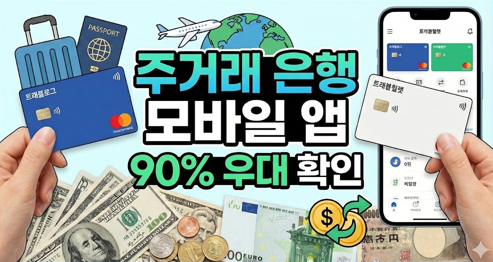 주거래 은행 모바일 앱 90% 우대 확인