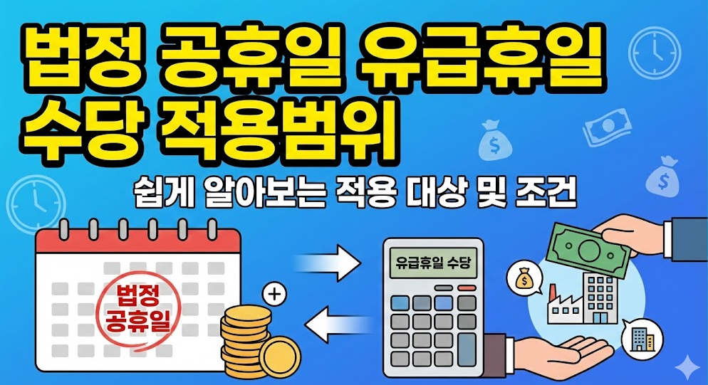 법정 공휴일 유급휴일 수당 적용범위