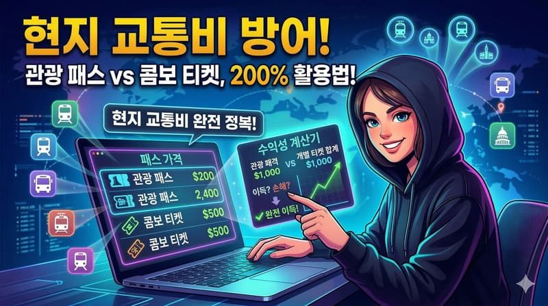 현지 교통비 방어, 관광 패스와 콤보 티켓 계산하기
