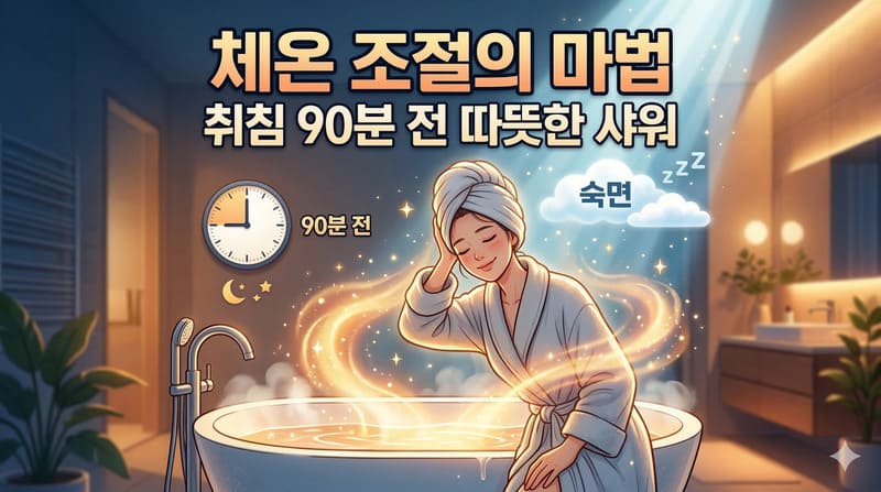 체온 조절의 마법: 취침 90분 전 따뜻한 샤워
