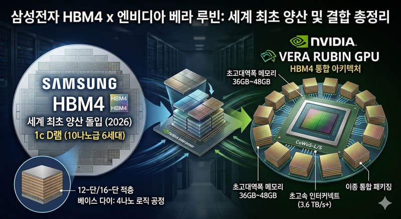 삼성전자 HBM4 양산 세계 최초 돌입! 엔비디아 공급망 변화와 핵심 스펙 총정리 - Gemini Generated Image ayt0elayt0elayt0 1