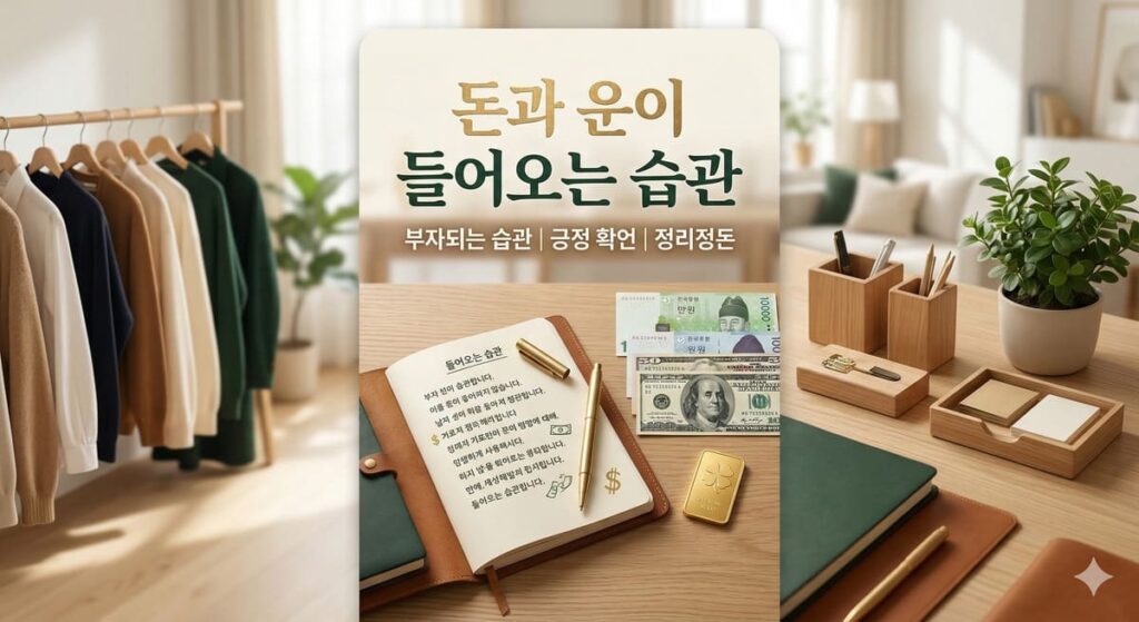 돈과 운이 들어오는 습관