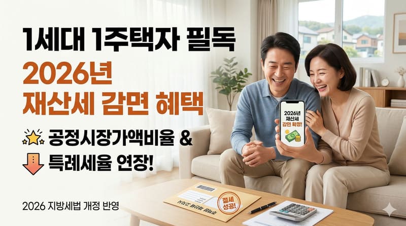2026년 재산세 감면 혜택 총정리