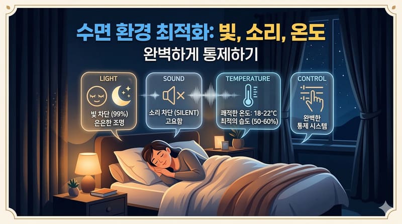 수면 환경 최적화: 빛, 소리, 온도 완벽하게 통제하기