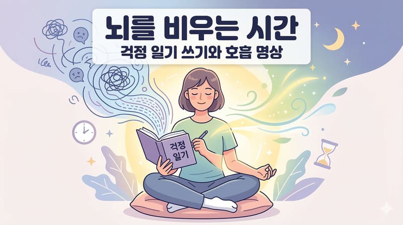 뇌를 비우는 시간: 걱정 일기 쓰기와 호흡 명상