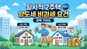 일시적 2주택 양도세 비과세 요건