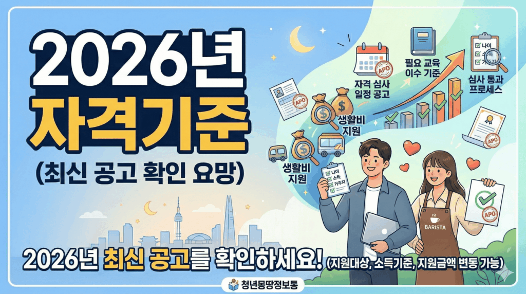 2026년 소득 및 자격 기준 (최신 공고 확인 요망)