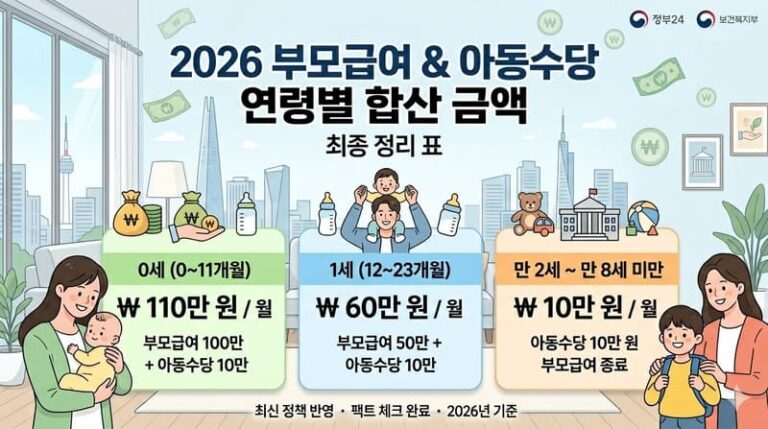 부모급여 아동수당 합산 금액과 신청 방법