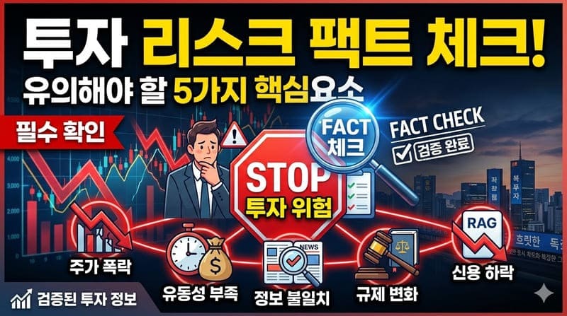 투자 시 유의해야 할 리스크 팩트 체크