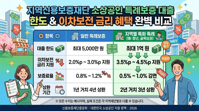 대출 한도, 금리 및 이차보전 혜택 상세