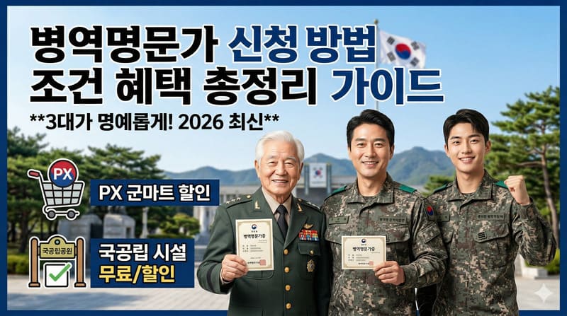 병역명문가 신청 방법 조건 혜택 총정리 가이드