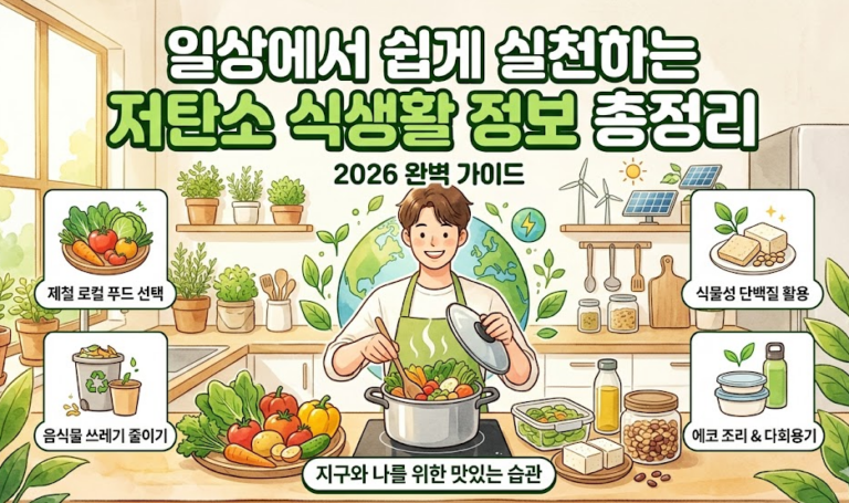 일상에서 쉽게 실천하는 저탄소 식생활 정보 총정리
