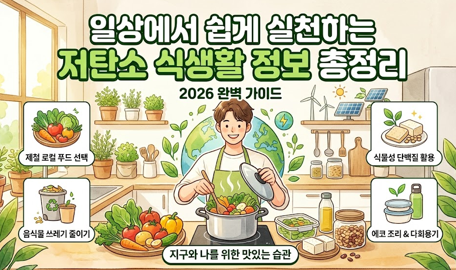 일상에서 쉽게 실천하는 저탄소 식생활 정보 총정리