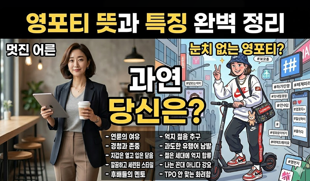 영포티 뜻과 특징 완벽 정리 (2026년 최신 밈, 긍정 vs 부정 의미 비교)