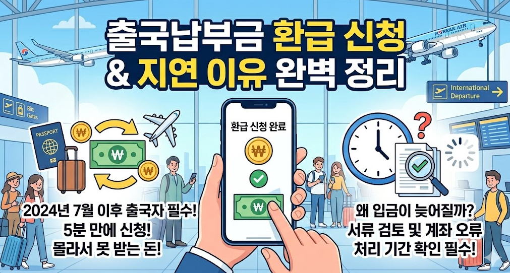 출국납부금 환급서비스 1분컷 신청 방법