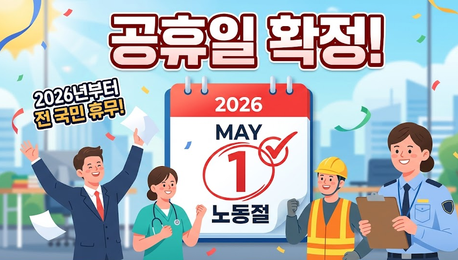 2026년 5월 1일 노동절 공휴일 확정