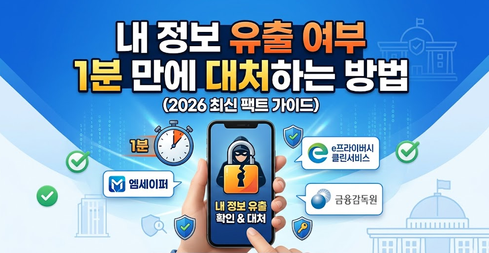 내 정보 유출 여부 1분 만에 대처하는 방법
