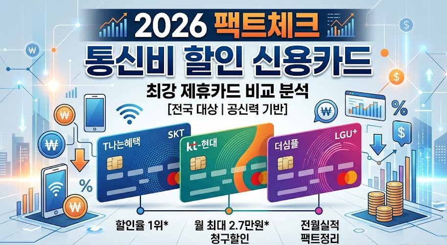 2026년 통신비 할인 신용카드 추천