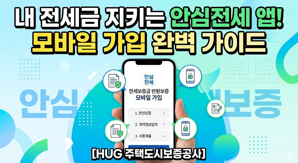 안심전세 앱 전세보증금 반환보증 모바일 가입 화면